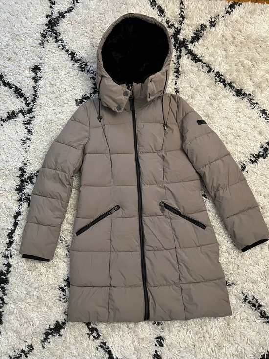 Dkny Jackets & Blazers - DKNY Women’s Long Puffer Coat with Hood in Taupe
